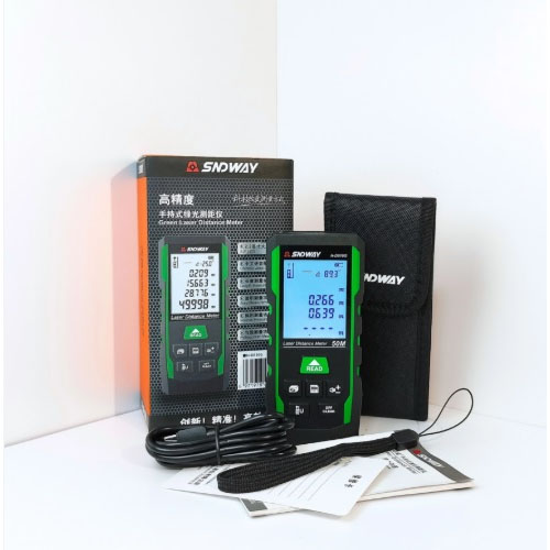 Máy Đo Khoảng Cách Laser 50m Tia Xanh Sndway H-D510G
